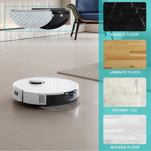 Mopper med mopplate for robotstøvsugere