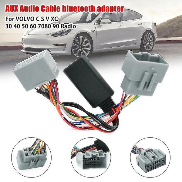 Bluetooth-sovitin äänelle Aux-in Volvo C30 S40 V40 V50 S70 C70 V70 Xc70 auton stereoon vastaanotin tarvikkeet [XC]-Xin