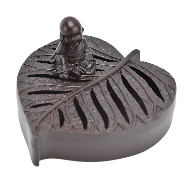 Incense Holder Burner Leaf Shape Mini Exquisite Durable Easy To Clean Relieve Mood Home Decor