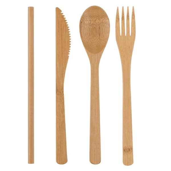 2x4-Delar - Bambubestick - Bestickset