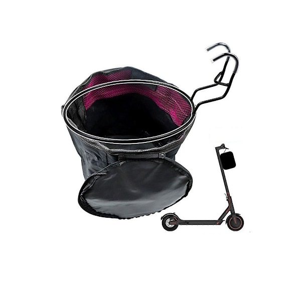 TS-Universal Elscooter Tillbehör Främre Korg Hopfällbar Canvas Shoppingkorg Scooter Förvaring