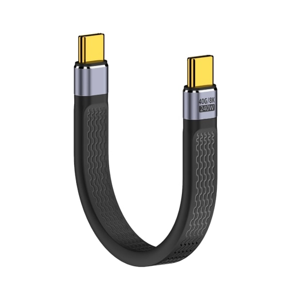 Kort USB C til USB C-kabel hann til hann ledning 240W Rask lading 8K tråd Video 40Gbps holdbar datakabel type C Lading