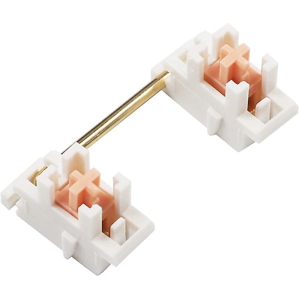 TS-Gullbelagt Plate Montert Stabilisator For Tilpasset Mekanisk Tastatur 2u 6.25u (1+4, Hvit Rosa)