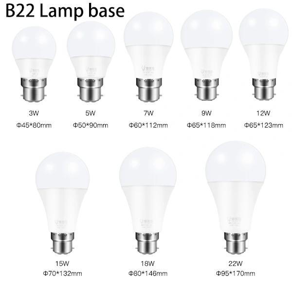 LED-pære B22 LED-pære E27 LED-pære TYPE98