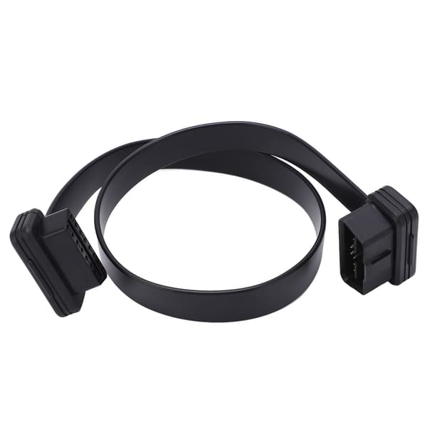 OBDII 16-pin Male to Female Extension Cable 0.6m 2ft for OBD2 Scanner Code Reader Diagnostic Tool