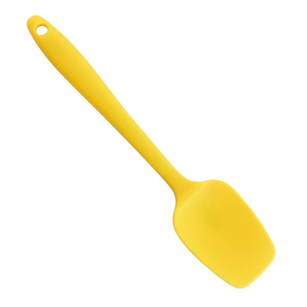 Heat-Resistant T-Shaped Silicone Scraper Comfortable Grip Versatile Kitchen Utensil Yellow