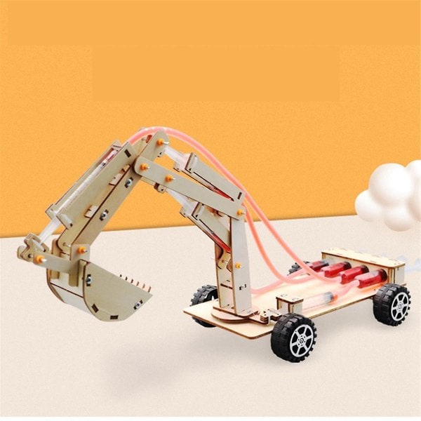Hydraulinen Kaivinkone DIY Opiskelija Tiede & Tekniikka Puu Tiede & Koulutus Lelut Malli Scie