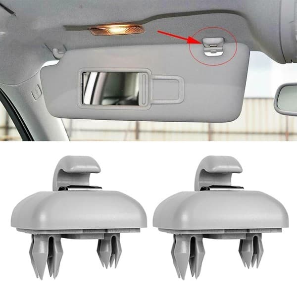 2 Pcs Sun Visor Clips Fine Workmanship High Reliability Abs Inner Sun Visor Clamp Holder 8u0857562a 8e0857562 For A3 A4l A5 A6l A7 Q5 Q3