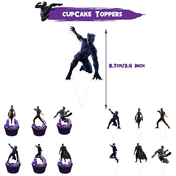 Black Panther temafest dekorationer kit set ballonger dekorationer