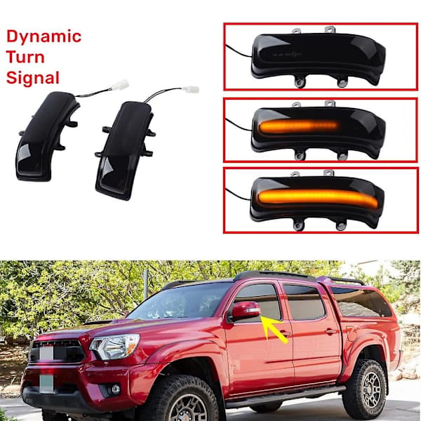 Dynamisk Blinkende LED-Sidespeillys for 4runner Sienna Fortuner
