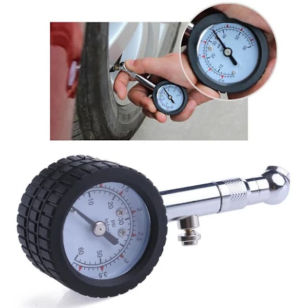 Ny Bil Dekktrykksmåler 0-60 Psi Skivemåler