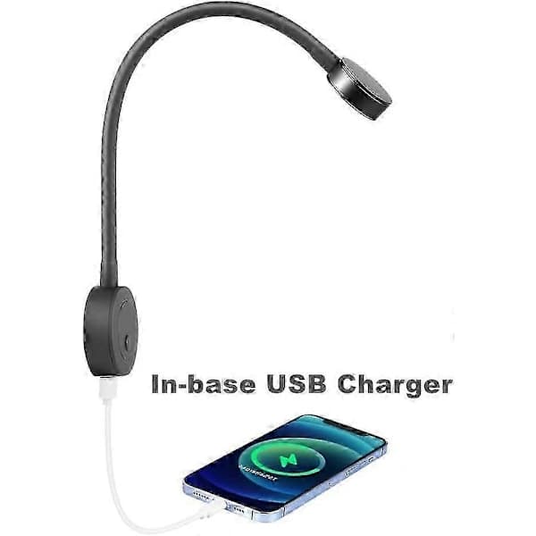 12V Matkailuauton Sängyn Lamppu LED-lukuvalo USB:lla