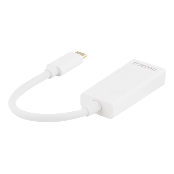 USB 3.1>DisplayPort adapter USB C DisplayPrt 19pin UHD hvit