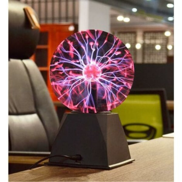 Plasma Ball Lys, 5-tommers berøringsfølsom ionkulelampe Rødt Nyhet Nattlys