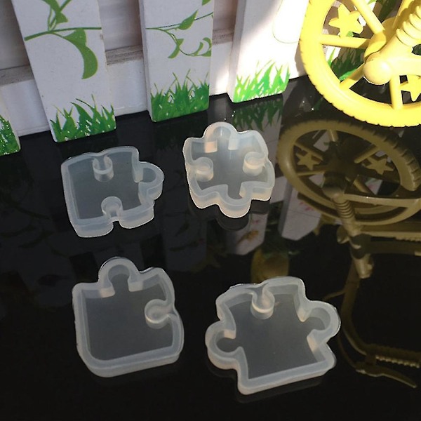 TS-Diy Pusselform Silikon Kan Monteras Kristall Epoxy Spegel Blank