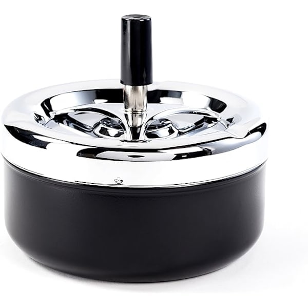 Kæmpe Elegant Moderne Smuk Roterende Askebæger Vindaskebæger sort black
