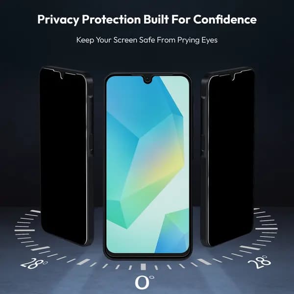 1-pack Samsung A17 Sekretess Skärmskydd - Härdat Glas | [Automatisk Installation] - Bubbel-fritt