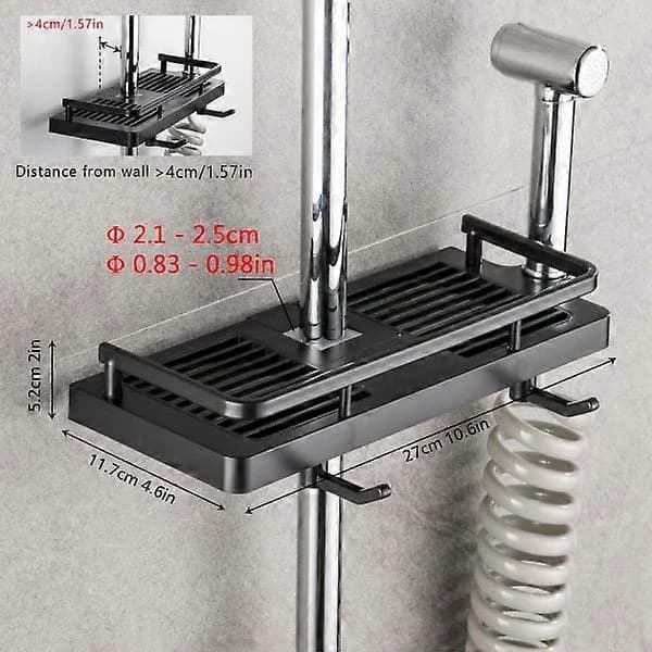Duschhylde uden brusestang 21 mm til 25 mm Borefri Duschhylde