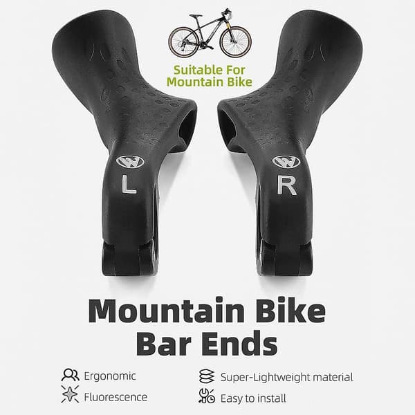 1 par nylon cykelstyrgreb med ergonomisk design til mountainbikes