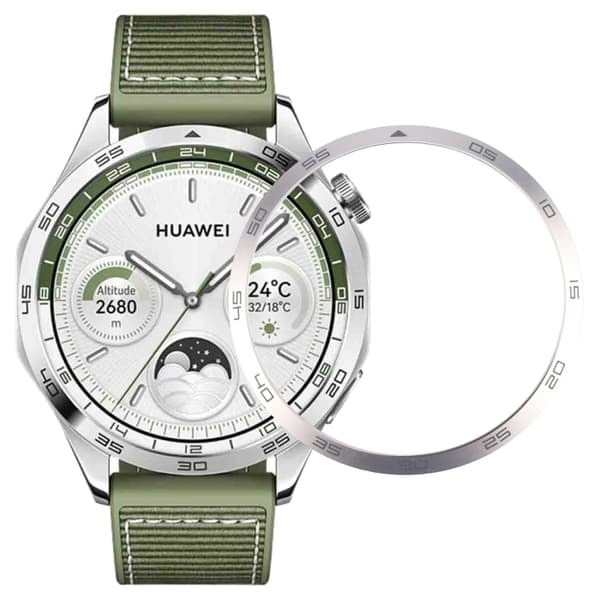 TS-Kehys Minuuttimerkeillä Huawei Watch GT 4 46mm - Himmeä Hopea