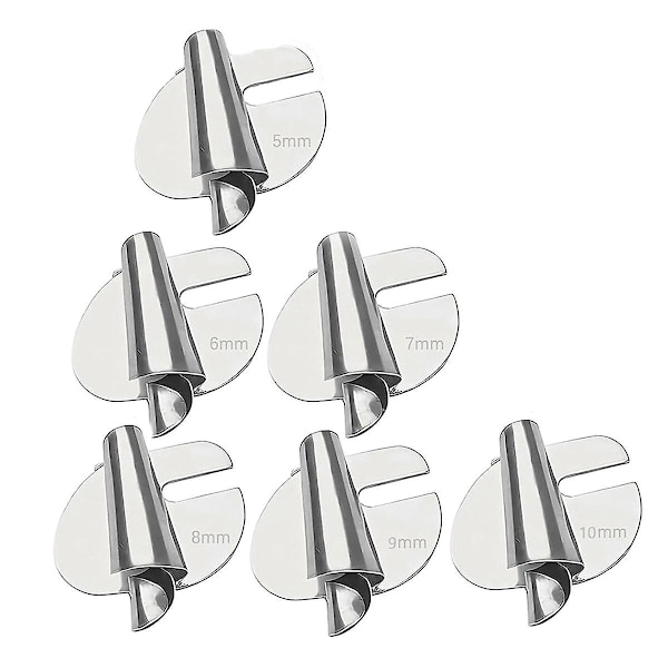 TS-6 stk. Syning Rullede Faldfod, 5mm-10mm 6 Størrelser Bred Rullet Trykfod Symaskine Trykfod F