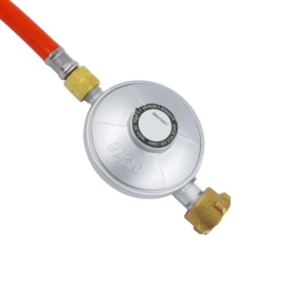 50mbar trykregulatorventil sæt justerbar aluminium kontrolventil til gassystemer med slange orange 1/4 tomme