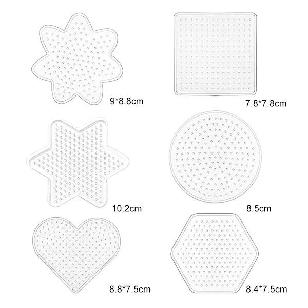 Creative Bead Solution, Interlocking Design Iron Bead Boards for Standard Size 5mm Beads, DIY Craft with Multiple Shapes and Easy to Use