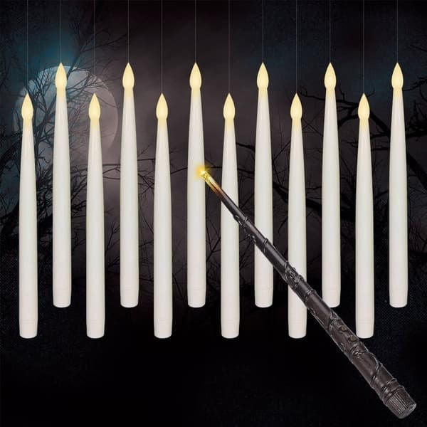 12-Pack Floating Candles – LED Candles with Wand