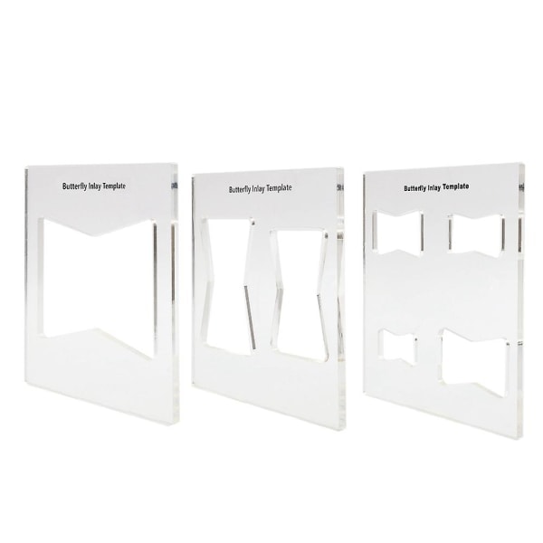 3 stk Sommerfugl Innlegg Mal Trebearbeiding Bowtie Key Tre Bowtie Innlegg Foring Router Og - Perfet