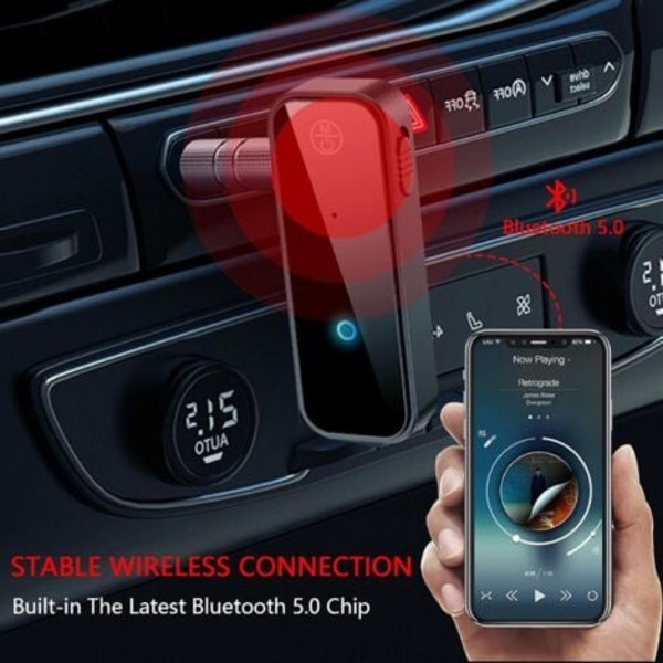 TS-Bluetooth-vastaanotin, Bluetooth-autoadapteri Jack, 5.0 Bluetooth-lähetin, Bluetooth Aux 3,5 mm:n kannettava langaton adapteri