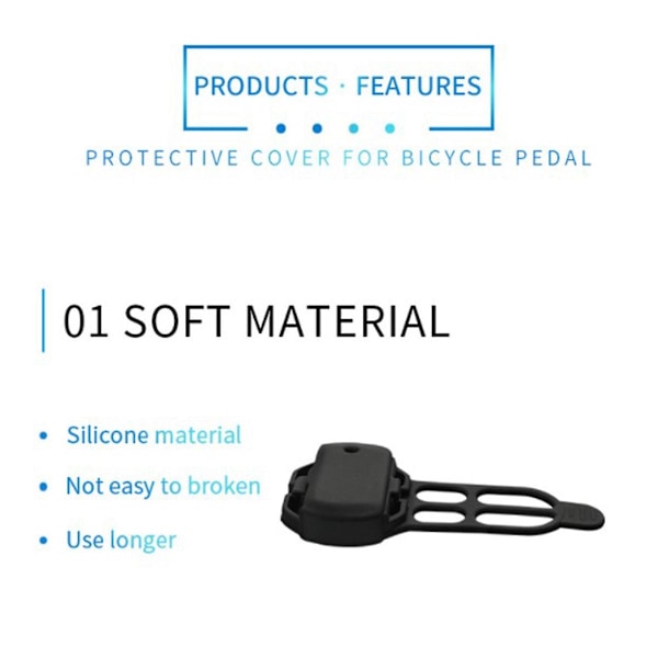 TS-Bike Gel Skin Beskyttelsesetui til Sensor, Bryton, Computer Sensor Sort Cover, 1 stk