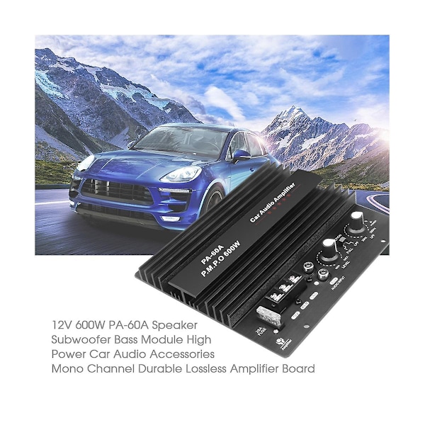 TS-12v 600w Bil Audio Effektforstærker Board Tabsfri Subwoofer Basmodul Høj Effekt Bil Audio Tilbehør