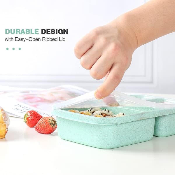 Bento Lunch Boxes 3 Compartment, Kids Lunch Box, Reusable Food Storage Containers