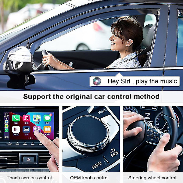 Trådløs Carplay-adapter til Android eller Apple trådløs biladapter, Apple trådløs Carplay-dongle, plus