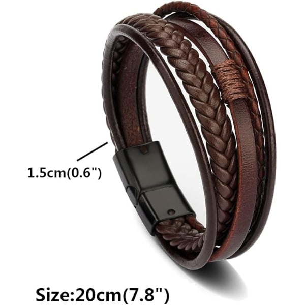 Läderarmband Herr Nytt med magnetlås kohud - Perfekt