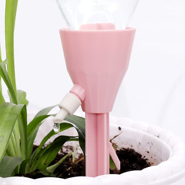 Automatic Slow Release Control Drip Irrigation and Automatic Watering Accessories Suitable for Gardens (Pink)