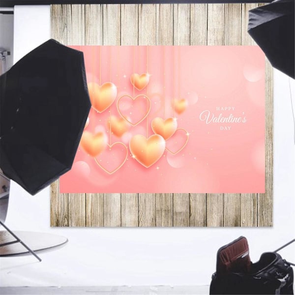 TS-210x150cm Valentinsdag Bakgrunn Stoff Kjærlighet Blomst Foto Materiale Fotografering Bakgrunn Stoff,
