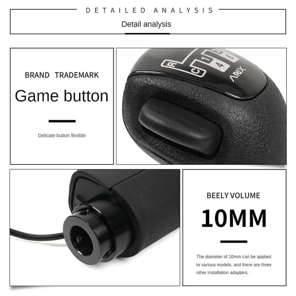 USB-växelspak för Logitech G923 G29 G27 G25 TH8A för ETS2 & ATS Scania Lastbil Hög Låg Växel Simulator Växelspakar