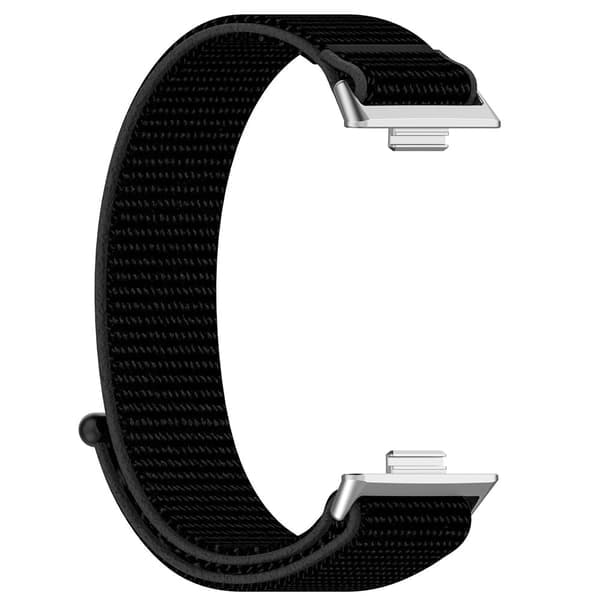 TS Nylonarmband med kardborre för Huawei Fit 3 med justerbar passform - Svart