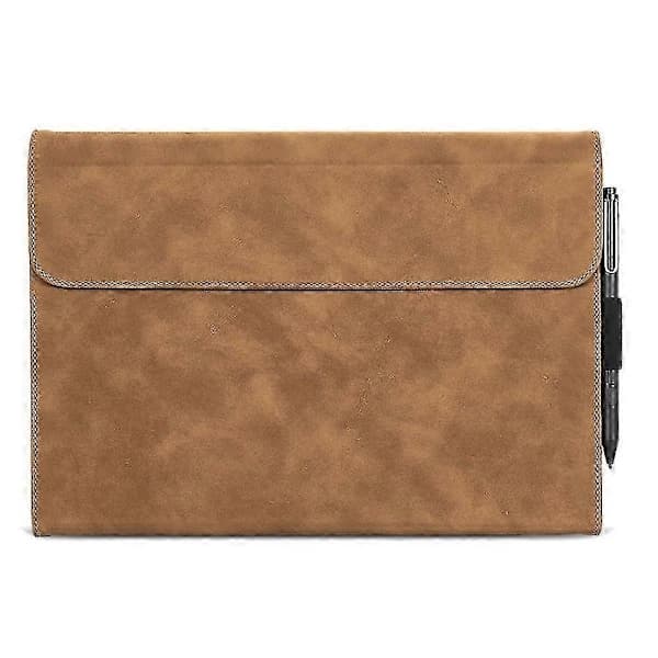 Til Microsoft Surface Pro 4 / 5 / 6 / 7 PU Læder Tablet Etui Stativ Tastaturdæksel Med Penholder Brun
