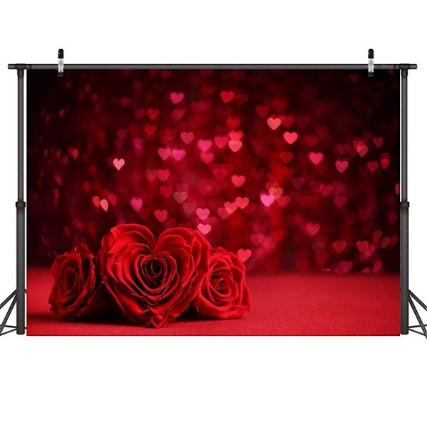 TS-210x150cm Alla hjärtans dag Bakgrundsduk Kärlek Blomma Foto Material Fotobakgrundsduk,