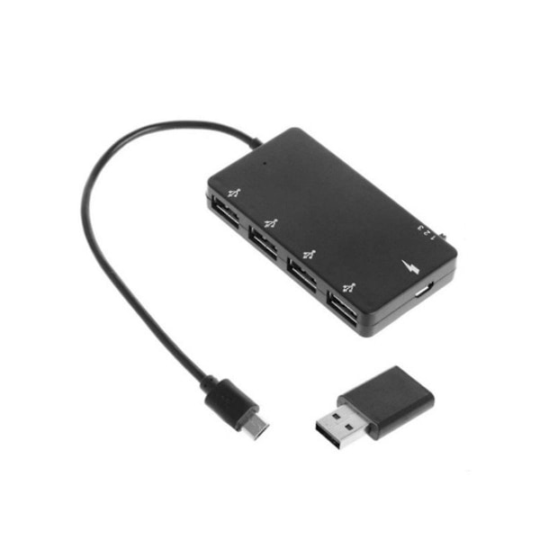 TS-1 Sett - USB OTG 4 Port Hub Strømladeadapterkabel for Smartphone Høy Hastighet