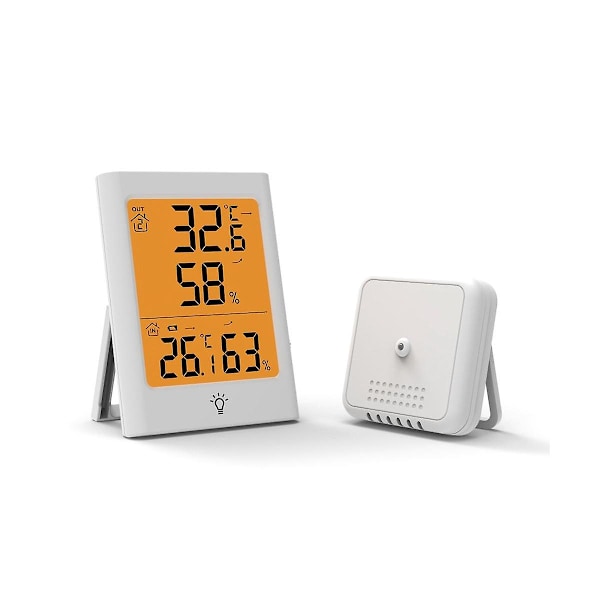 TS-Elektronisk Digital Display Termometer Inomhus Och Utomhus Temperatur- Och Luftfuktighetsmätare Väder Cl