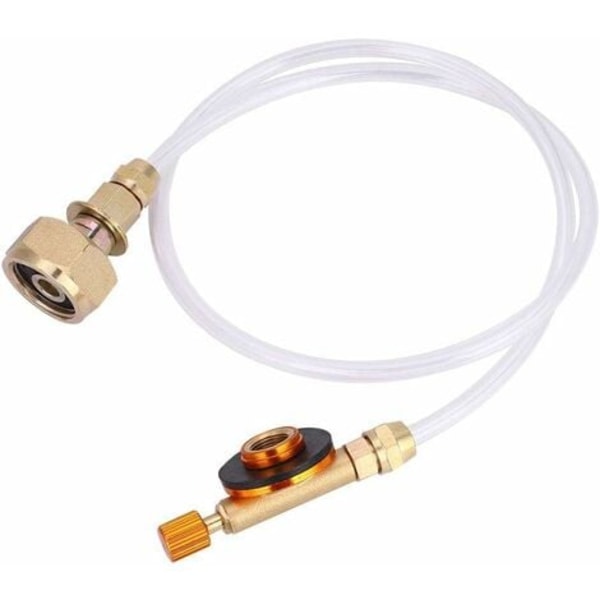 TS-Gaspatron Genopfyldningsadapter, Let og Holdbar Kompakt Camping Gas Genopfyldningsadapter i Delikat Kobber, Gasbeholder Pl