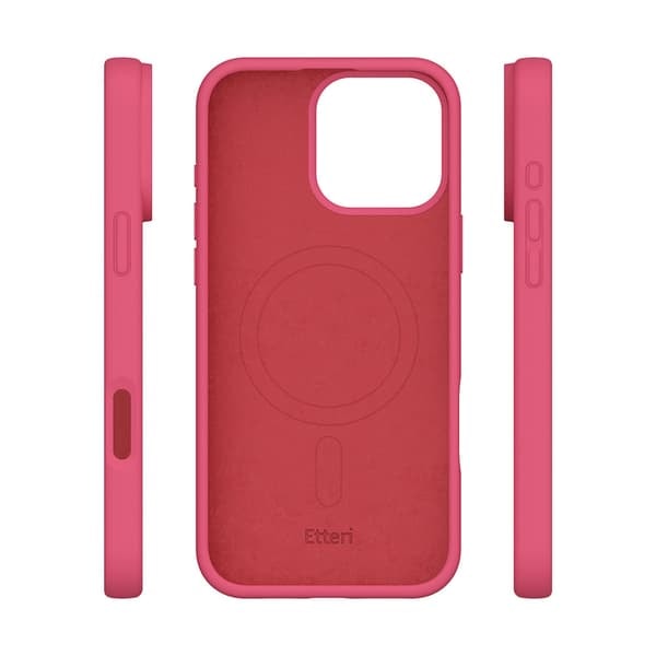 TS-Etteri Silikonikuori MagSafella iPhone 16 Pro Max - Puolukka