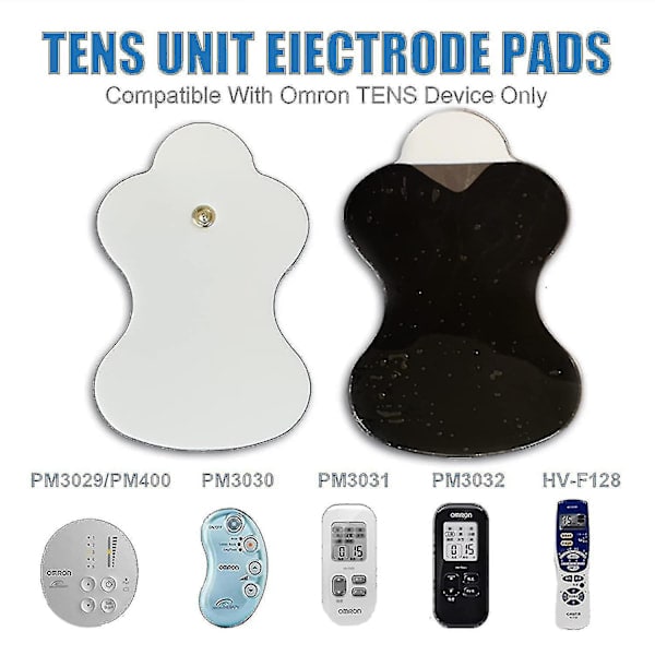 20 stk kompatible med Omron Tens Unit erstatningspuder, genanvendelige puder, 10 par [reduceret!!! Ny udgivelse]