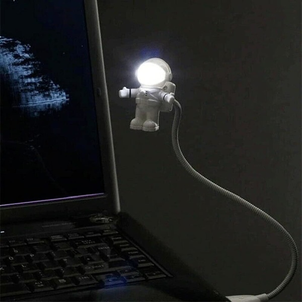Kreativ astronaut USB-skrivebordslampe nattlys mote lesing fiksérbar babylampe