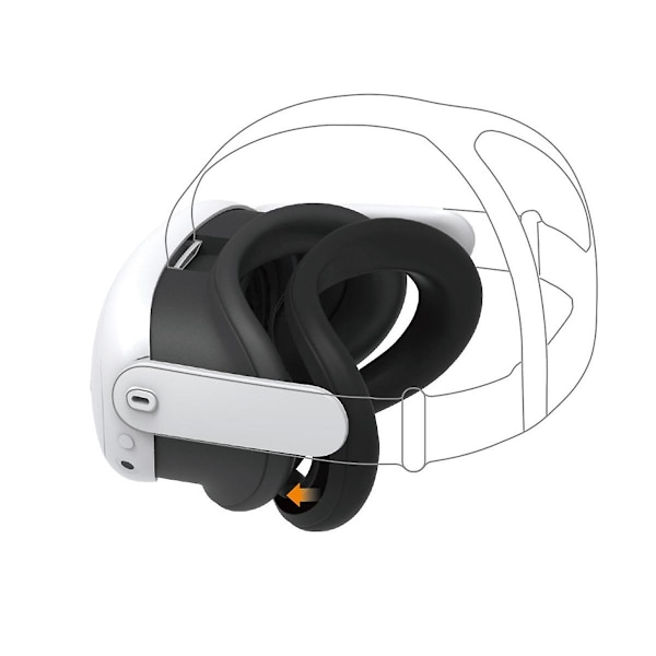 TS-For 3 Mask Silikonisuojus Quest 3 Kypärä All-in-1 Silikoni Pimennyssilmäsuojus