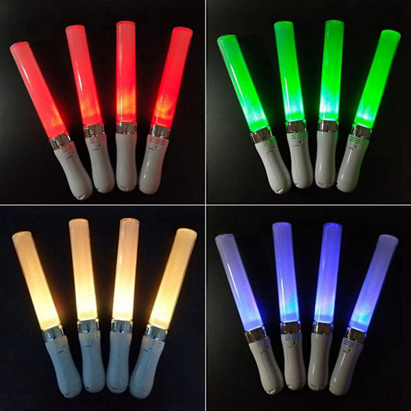TS-4x LED Lysstav Skal Støtte Stav 15 Farve Flash Stav Lysstav Koncertrekvisitter