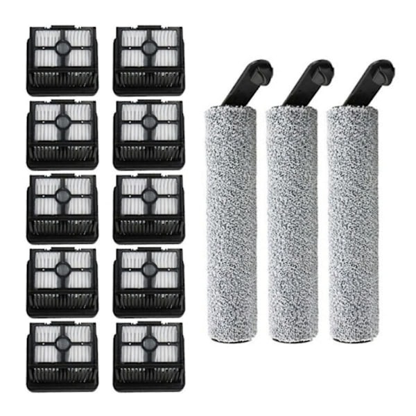 Mjuke Rullebørstehoveder Reservedele til Dreame H12 Pro/H12 Plus/H12 Core Vådt & Tørt Støvsuger Rullebørste HEPA-filter Tilbehør
